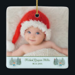 Snowman Baby's 1st Christmas Ceramic Ornament<br><div class="desc">Add this adorable Snowman Baby's 1st Christmas Ceramic Ornament to your holiday list! A wonderful keepsake for your baby's 1st Xmas! Original designs created just for you from Up On the Mountain</div>