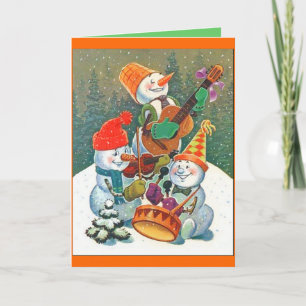 snowman band card