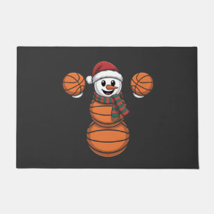 Snowman Basketbal Christmas Santa Baseball Sport Doormat