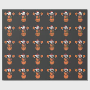 Snowman Basketbal Christmas Santa Baseball Sport Wrapping Paper