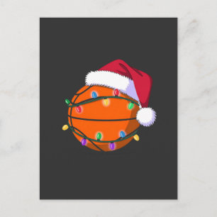Snowman Basketball Christmas Santa Baseball Sport Announcement Postcard
