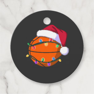 Snowman Basketball Christmas Santa Baseball Sport Favour Tags