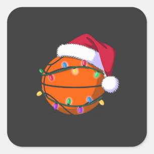 Snowman Basketball Christmas Santa Baseball Sport Square Sticker