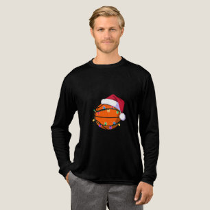 Snowman Basketball Christmas Santa Baseball Sport Tri-Blend Shirt