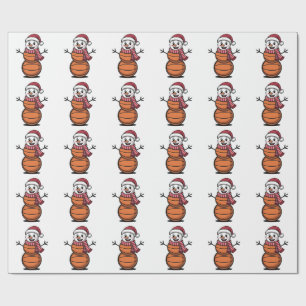 Snowman Basketball Christmas Sport Lovers Wrapping Paper
