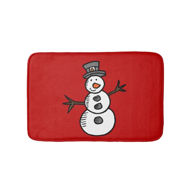 Snowman Bath Mat (Front)