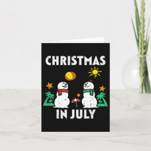 Snowman Beach Christmas In July Xmas Summer Men Wo Card