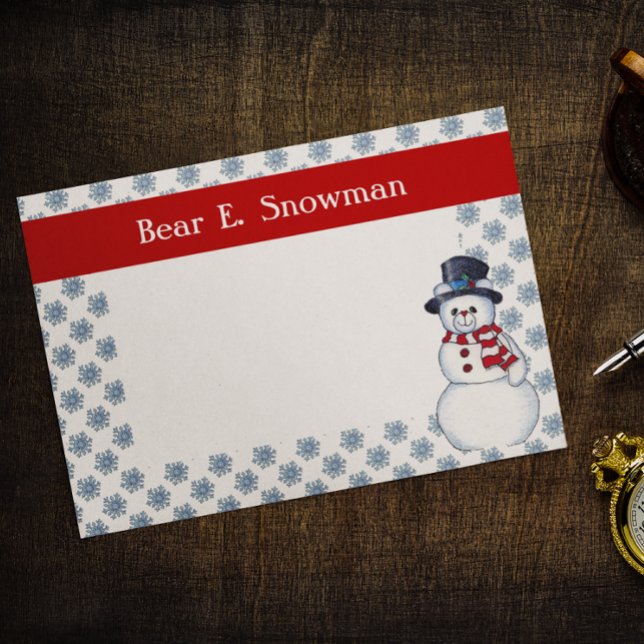 Snowman Bear Post It Notes (Creator Uploaded)