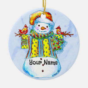 Snowman Birdman ornament