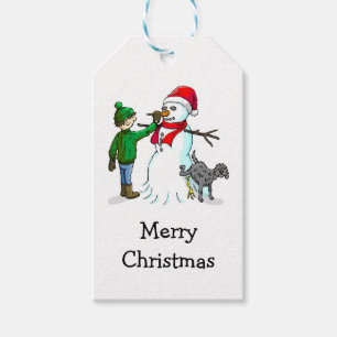 Snowman Building Gift Tags
