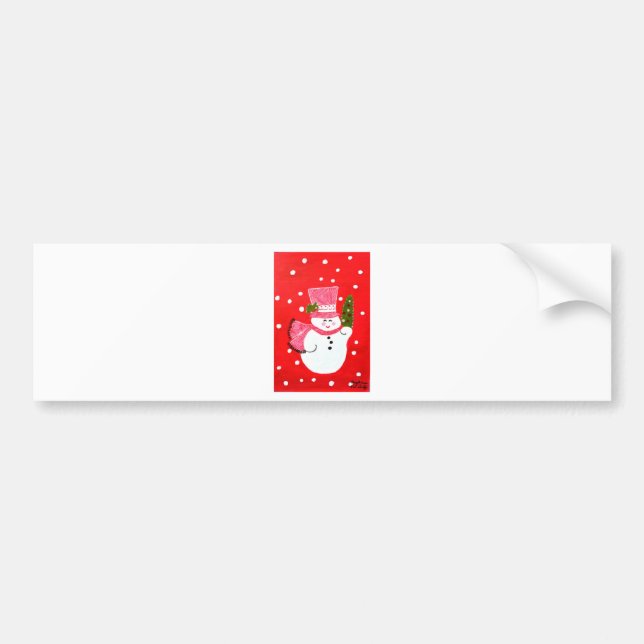 snowman bumper sticker (Front)