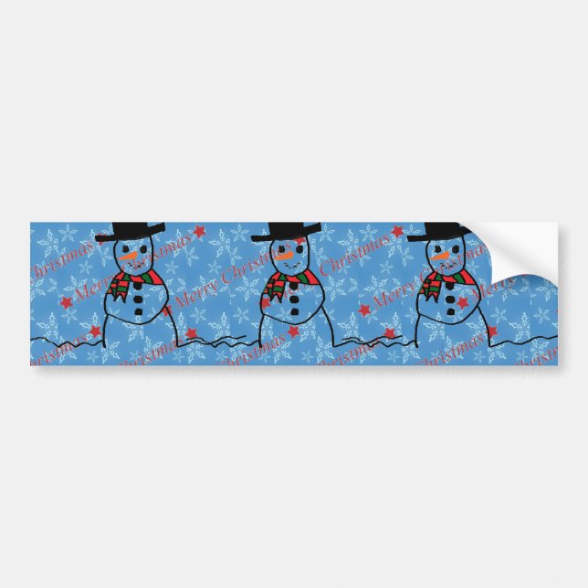 Snowman Bumper Sticker (Front)