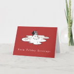 Snowman Business Christmas Cards<br><div class="desc">Business Christmas cards featuring a melted snowman and the message "warm holiday greetings". Personalise the inside to fit your holiday card needs.</div>