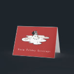 Snowman Business Christmas Cards<br><div class="desc">Business Christmas cards featuring a melted snowman and the message "warm holiday greetings". Personalise the inside to fit your holiday card needs.</div>