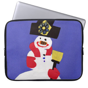 Snowman by VictoriaShaylee Laptop Sleeve