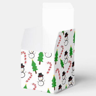 Snowman Candy Cane Christmas Tree Favour Box