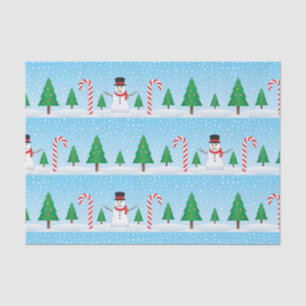 Snowman & Candy Cane Winter Wonderland Tissue Paper