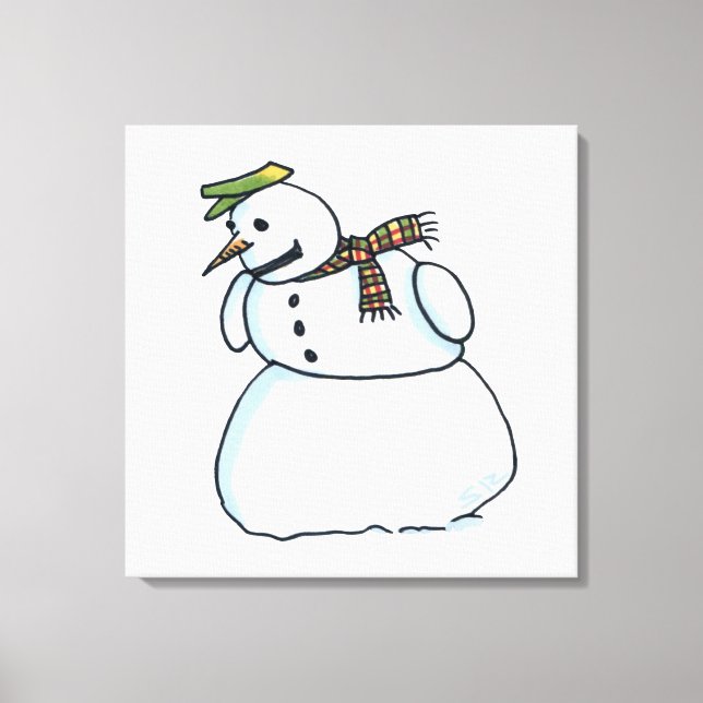 Snowman canvas print (Front)
