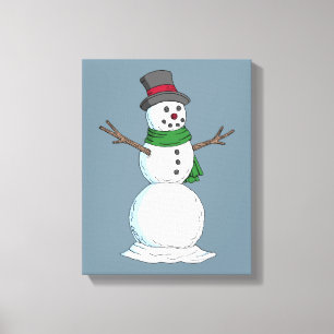 Snowman Canvas Print