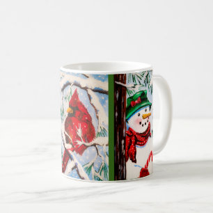 Snowman & Cardinal friends Cup