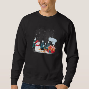 Snowman Carrot Tail Ugly Christmas Humorous Sweatshirt