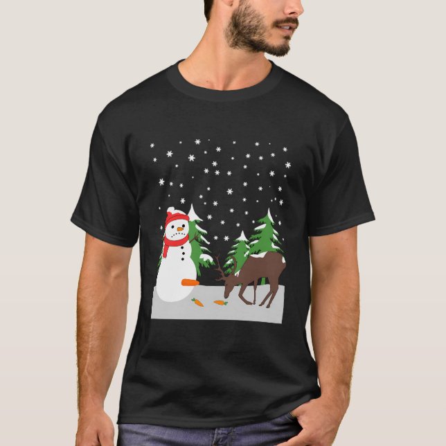 Snowman Carrot Tail Ugly Christmas Sweater Fun Hum (Front)