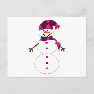 Snowman cartoon postcard