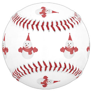 Snowman cartoon softball