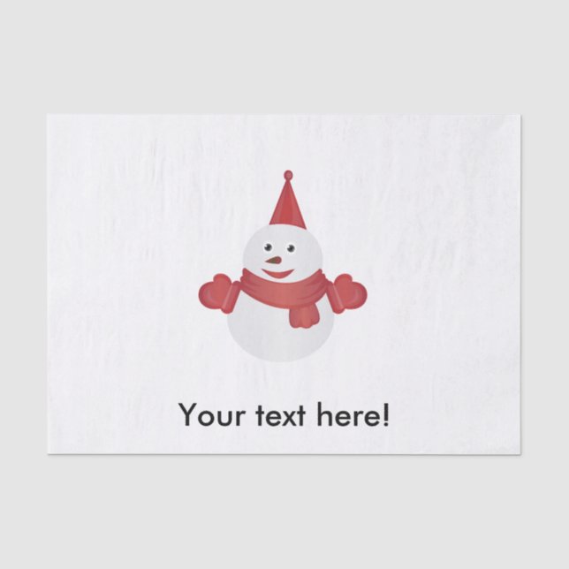 Snowman cartoon tissue paper (Front)