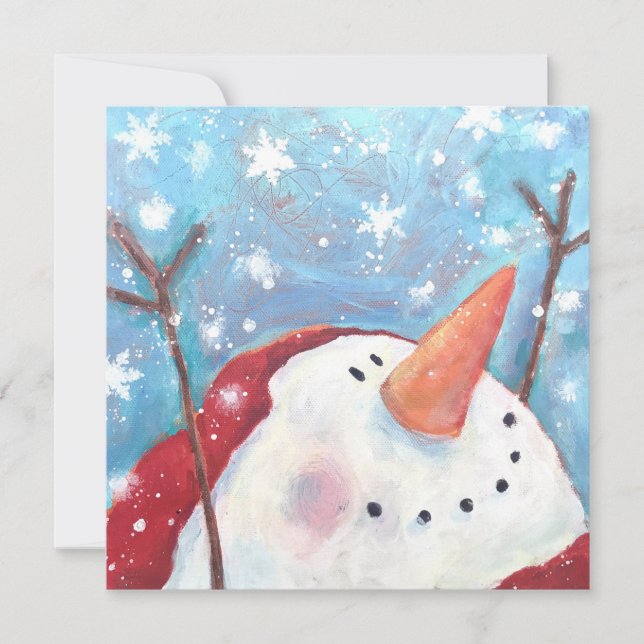 Snowman Celebration Holiday Card (Front)