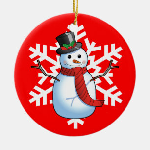 Snowman Ceramic Tree Decoration