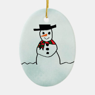 Snowman Ceramic Tree Decoration
