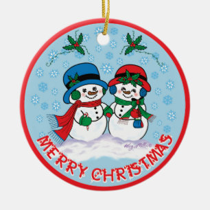 Snowman Ceramic Tree Decoration