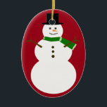 Snowman Ceramic Tree Decoration<br><div class="desc">Add text in his body to create a cute personalised gift! If you would like colour changes, just send me an email!</div>