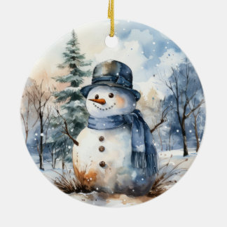 Snowman Ceramic Tree Decoration