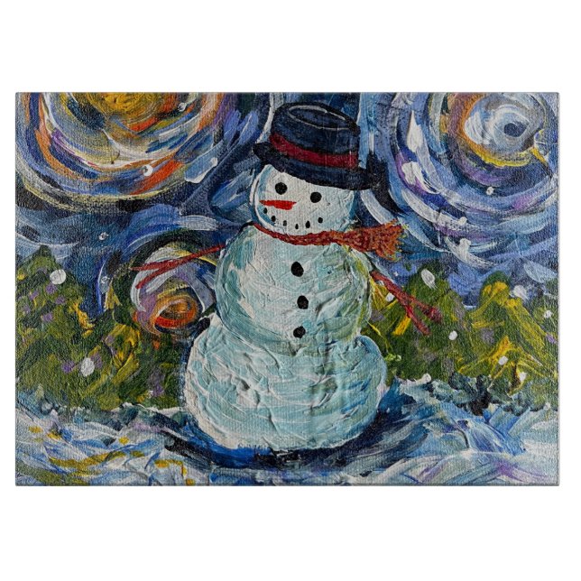 Snowman Charcuterie Board (Front)
