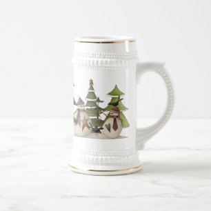 Snowman Chat Beer Stein
