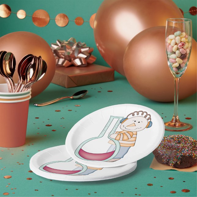 Snowman Checking The Temperature Paper Plate (Creator Uploaded)