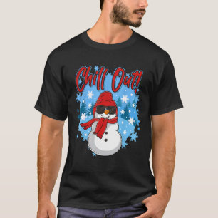 Snowman Chill Out Kids Swag Trendy Winter Blizzard T-Shirt