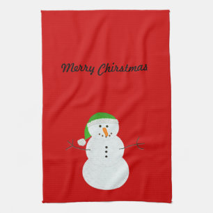 Snowman Chirstmas hand towel