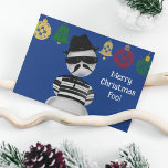 Snowman Cholo New Mexico Christmas Ornaments Zia Holiday Card<br><div class="desc">Products featuring my illustration of a cholo snowman and some New Mexico Christmas ornaments.</div>