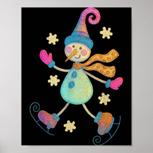 Snowman Christmas 2025 Family Matching Funny Winte Poster