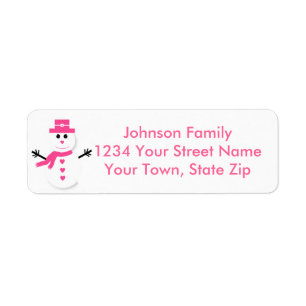 Snowman Christmas Address Labels