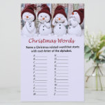 Snowman christmas alphabet words game<br><div class="desc">Snowman christmas alphabet words game</div>