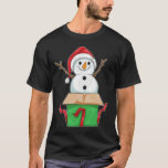 Snowman Christmas Box T-Shirt<br><div class="desc">This design is the perfect gift for a birthday,  Christmas and other celebrations. It is suitable for women,  men and kids.</div>