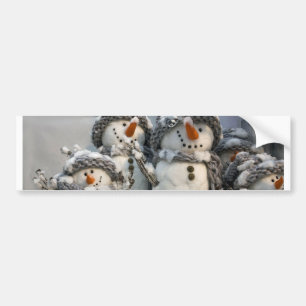 Snowman Christmas Bumper Sticker