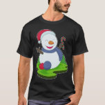 Snowman Christmas Candy cane T-Shirt<br><div class="desc">This design is the perfect gift for a birthday,  Christmas and other celebrations. It is suitable for women,  men and kids.</div>