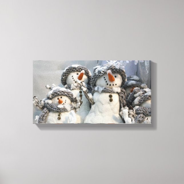 snowman Christmas canvas Print (Front)