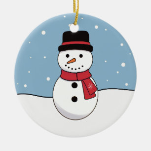 Snowman Christmas  Ceramic Tree Decoration