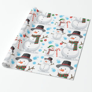Snowman Christmas decoration Wrapping Paper